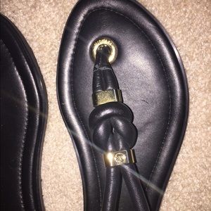 NEVER WORN michael kors black and gold sandal